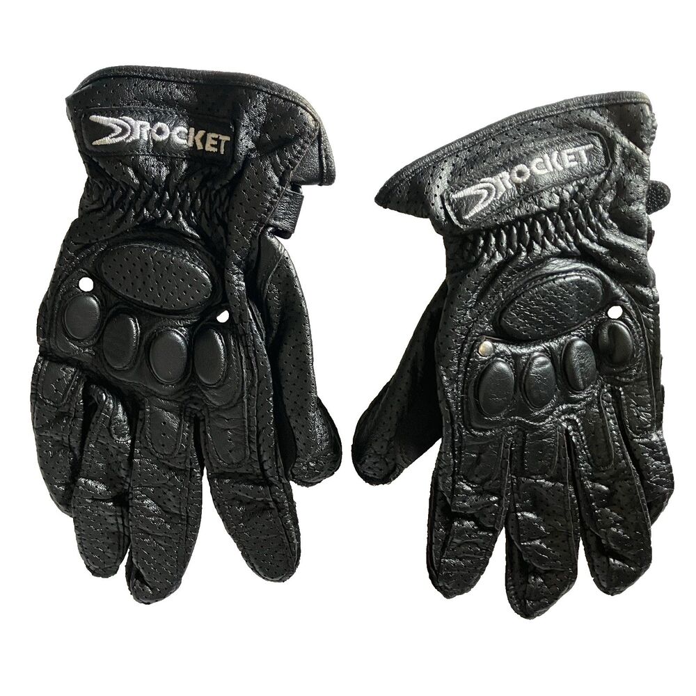 Joe Rocket Motorcycle Gloves Moto Leather Cowhide M Small Hybrid Black Padded